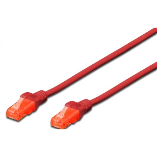 DİGİTUS DK-1617-0025/KIRMIZI CAT6 U-UTP PATCH KABLO, Cu, LSZH AWG 26/7, 0.25MT