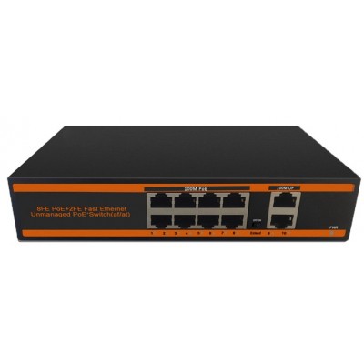 TRKLink ND1P802LF 8 PORT 10/100 POE 2 PORT 10/100 UPLİNK SWİTCH 150W