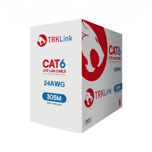 TRKLink CAT6 24AWG 0,51mm U/UTP CCA KABLO 305MT KUTU PVC