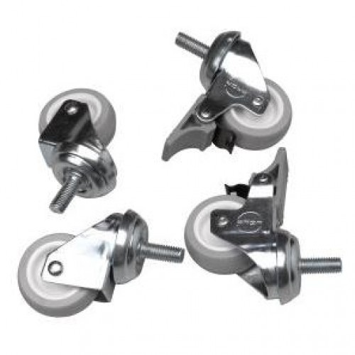 LN-ZMN-TKR-5020-XX ÖN MONTAJLI WM/PT TEKERLEK SETİ - 1 SET:4 ADET / 2 FRENLİ / 2 FRENSİZ, M10 (PLASTİK)