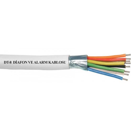 DT8 8x0,22 CCA Diafon ve Alarm Kablosu (50MT)