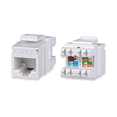 KJ-UC6-18044 CAT6 UTP 180° KEYSTONE JACK WHİTE