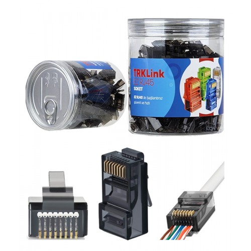 TRKLink TRK-EZ-RJ45-S KONNEKTÖR (SİYAH) 100 'lüPAKET TRK-N