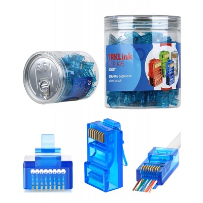 TRKLink TRK-EZ-RJ45-M KONNEKTÖR (MAVİ) 100 'lüPAKET TRK-N