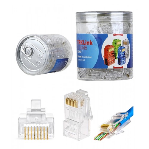 TRKLink TRK-EZ-RJ45-Ş KONNEKTÖR 100 'lüPAKET TRK-N