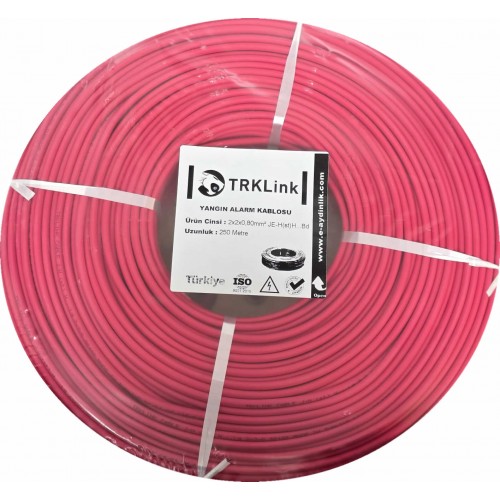 TRKLink 250MT (CCA/HFFR) Halojen Free 2x2x0,80+1x0.80 YANGIN KABLOSU - KIRMIZI