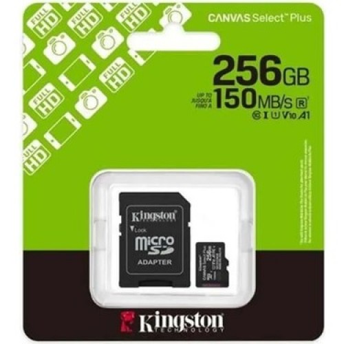 KİNGSTON 256GB mSD MİCRO SD CARD SDCS3/256GB CL10 (150MB/S)