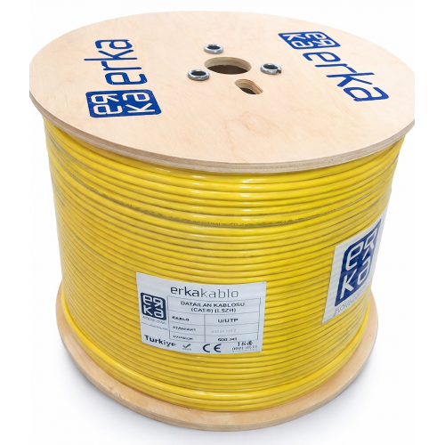 ERKA LAN CAT6 U/UTP BAKIR 500 METRE 4X2X23XAWG(HF) SARI (1L60-H140-0P1U)