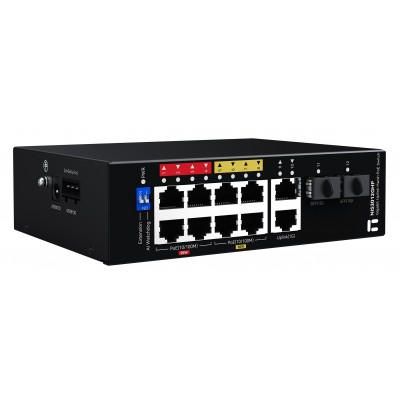 STONET NIS3012GHP 8 Port Poe + 2GE + 2SFP Yönetilemez Endüstriyel Poe Switch
