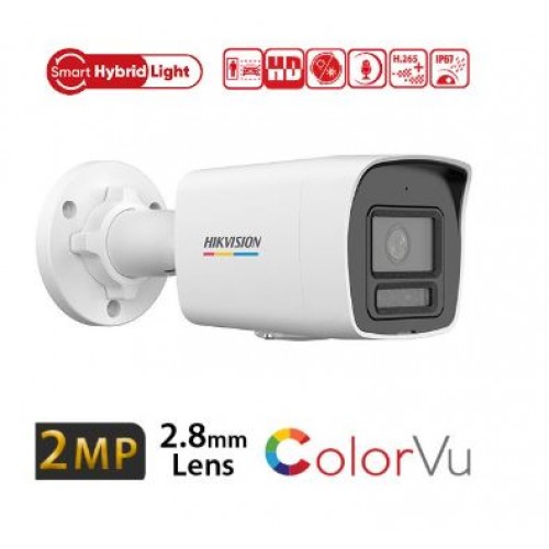 HIKVISION DS-2CD1027G2H-LIUF 2MP 2.8MM COLORVU 30MT DAHİLİ SES IP 67 IR BULLET IP KAMERA HIKVISION DS-2CD1027G2H-LIUF 2MP 2.8MM COLORVU 30MT DAHİLİ SES IP 67 IR BULLET IP KAMERA